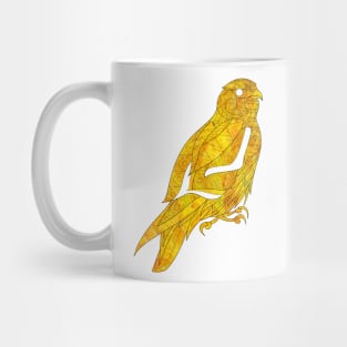 golden peregrine falcon bird ecopop kawaii pattern Mug